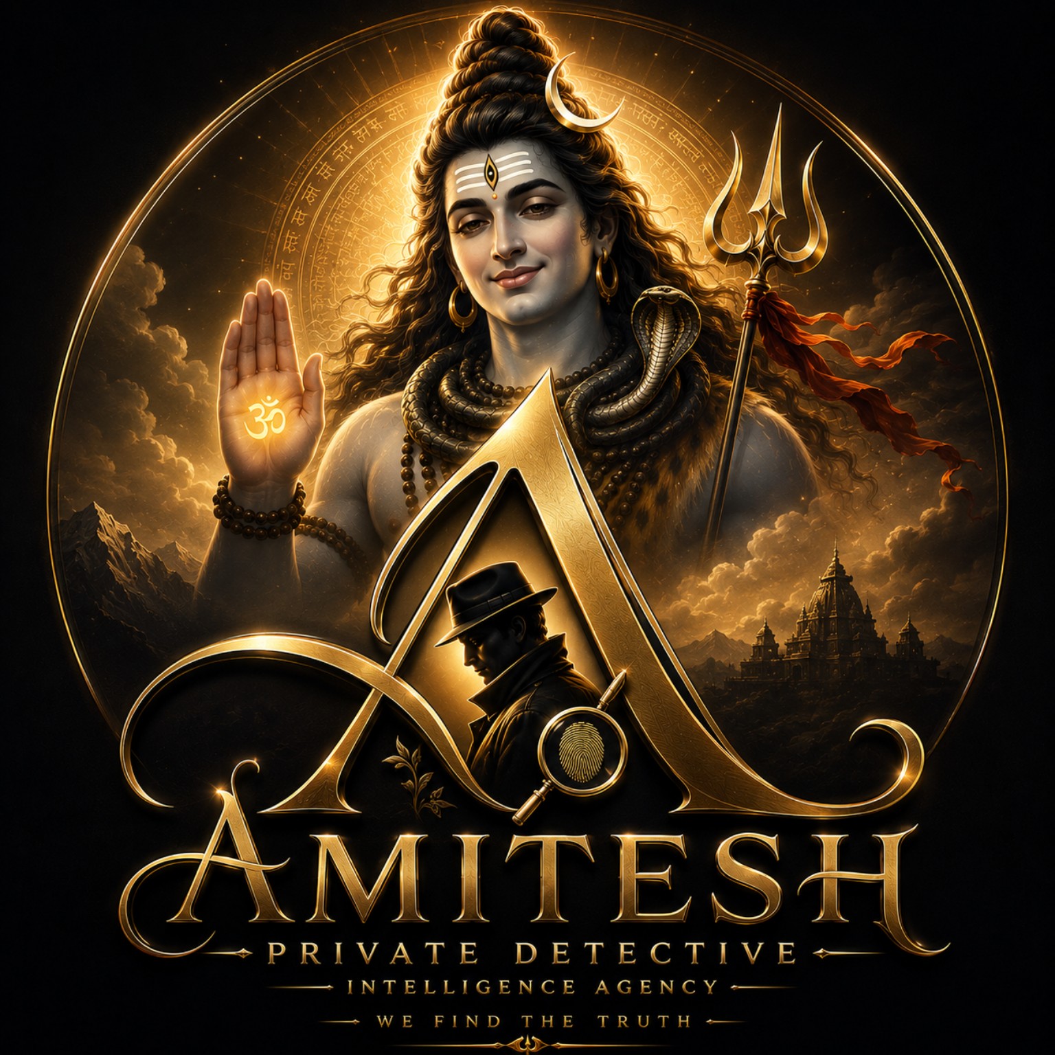 Amitesh Private Detective Shiva and detective emblem